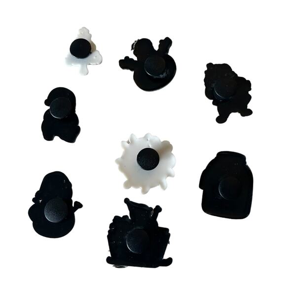 NEW Christmas SHOE CHARMS 8pc for Croc Shoes Zippers Santa Sleigh Snowman Tree - Picture 5 of 6